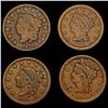 Image 1 : 1829-1852 Early US Copper Coinage [4 Coins] HIGH GRADE