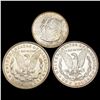 Image 2 : 1884-1923 Varied US Silver Coinage Lot [3 Coins] UNCIRCULATED