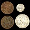 Image 2 : 1854-1943 Varied US Coinage Lot [4 Coins] HIGH GRADE