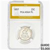 Image 1 : 1857 Seated Liberty Quarter PGA MS64 PL