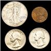 Image 1 : 1866-1943 Varied US Coinage Lot [4 Coins] HIGH GRADE