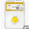 Image 1 : 1929 $2.50 Gold Quarter Eagle PGA MS65+