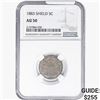 Image 1 : 1883 Shield Nickel NGC AU50