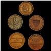 Image 1 : [5] 1863-1864 Varied Civil War Token Lot HIGH GRADE