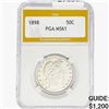 Image 1 : 1898 Barber Half Dollar PGA MS61