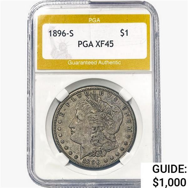 1896-S Morgan Silver Dollar PGA XF45