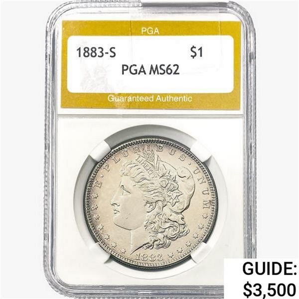 1883-S Morgan Silver Dollar PGA MS62