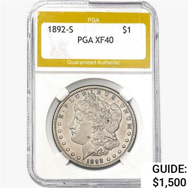 1892-S Morgan Silver Dollar PGA XF40