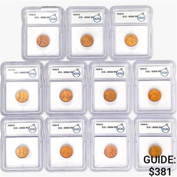 [11]1946-S Wheat Cent ICG MS66 RD