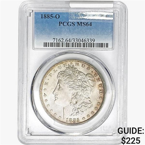 1885-O Morgan Silver Dollar PCGS MS64