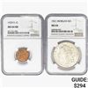 Image 1 : [2] 1929-S&1921 1 1C, 1 $1 NGC MS64