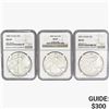Image 1 : [3] 1987-1991 Silver Eagle NGC MS69