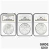 Image 1 : [3] 1991-2006 Silver Eagle NGC MS69