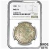 Image 1 : 1881 Morgan Silver Dollar NGC MS65