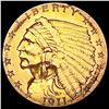1911 $2.50 Gold Quarter Eagle NEARLY UNCIRCULATED