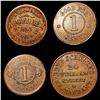 Image 2 : [4] 1863 Varied U.S. Tokens HIGH GRADE