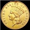 Image 1 : 1866 $3 Gold Piece CLOSELY UNCIRCULATED