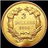 Image 2 : 1866 $3 Gold Piece CLOSELY UNCIRCULATED