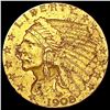 Image 1 : 1908 $2.50 Gold Quarter Eagle CLOSELY UNCIRCULATED