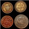 Image 2 : [4] 1863 Varied U.S. Tokens HIGH GRADE