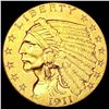 Image 1 : 1911 $2.50 Gold Quarter Eagle CLOSELY UNCIRCULATED