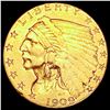 Image 1 : 1909 $2.50 Gold Quarter Eagle CLOSELY UNCIRCULATED