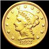 Image 1 : 1853 $2.50 Gold Quarter Eagle NICELY CIRCULATED