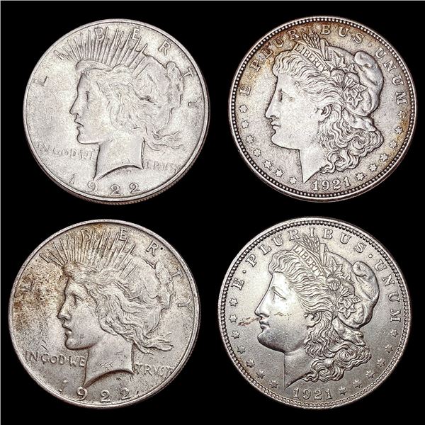 [4] 1921-1922 Silver Dollars HIGH GRADE