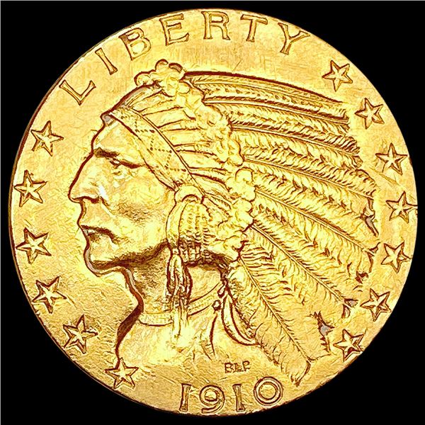 1910 $5 Gold Half Eagle CLOSELY UNCIRCULATED
