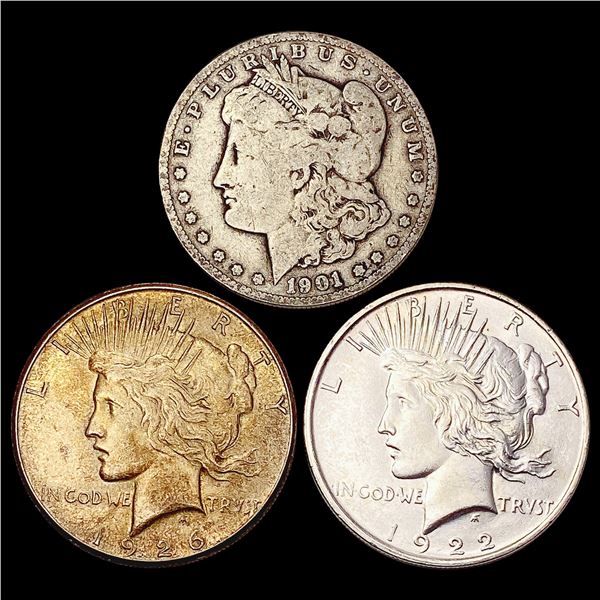 [3] 1901-1926 Silver Dollars HIGH GRADE