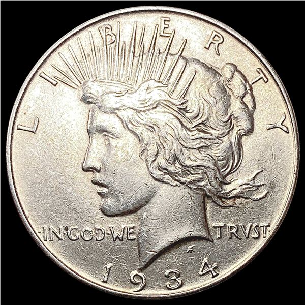 1934 Silver Peace Dollar CLOSELY UNCIRCULATED