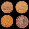 Image 1 : [4] 1863 U.S. World Tokens HIGH GRADE