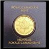 Image 1 : 2022 .03215oz Gold 50C Round Royal Canada Mint SUPERB GEM BU