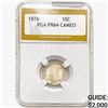 Image 1 : 1876 Seated Liberty Dime PGA PR64 CAMEO