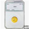 1911 $2.50 Gold Quarter Eagle PCI MS64
