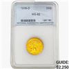 Image 1 : 1909-D $5 Gold Half Eagle NNC MS62