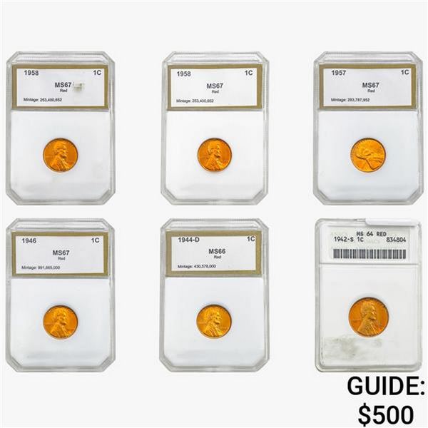 [6] 1942-1958 Wheat Cent  MS