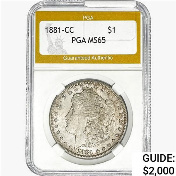 1881-CC Morgan Silver Dollar PGA MS65