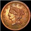 1855 Braided Hair Half Cent CLOSELY UNCIRCULATED