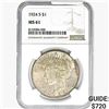 Image 1 : 1924-S Silver Peace Dollar NGC MS61