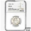 Image 1 : 1946 Washington Silver Quarter NGC MS66