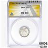 Image 1 : 1914 Barber Dime ANACS MS60