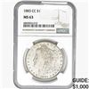 Image 1 : 1883-CC Morgan Silver Dollar NGC MS63