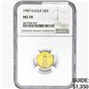 Image 1 : 1987 U.S 1/10oz Gold $5 Eagle NGC MS70