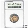 1854-O Seated Liberty Quarter ANACS AU50