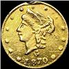 1870 BG-835 Round California Gold Quarter LIGHTLY CIRCULATED