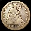 Image 1 : 1853 Arrows and Rays Seated Liberty Quarter NICELY CIRCULATED