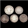 Image 2 : [5] 1835-1873 US Half Dimes and Dimes [5 Coins] NICELY CIRCULATED