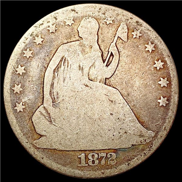 1872 Seated Liberty Half Dollar NICELY CIRCULATED