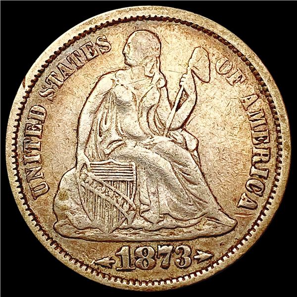 1873 Arrows Seated Liberty Dime CLOSELY UNCIRCULATED